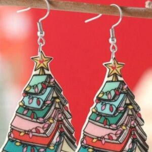 Book tree earrings